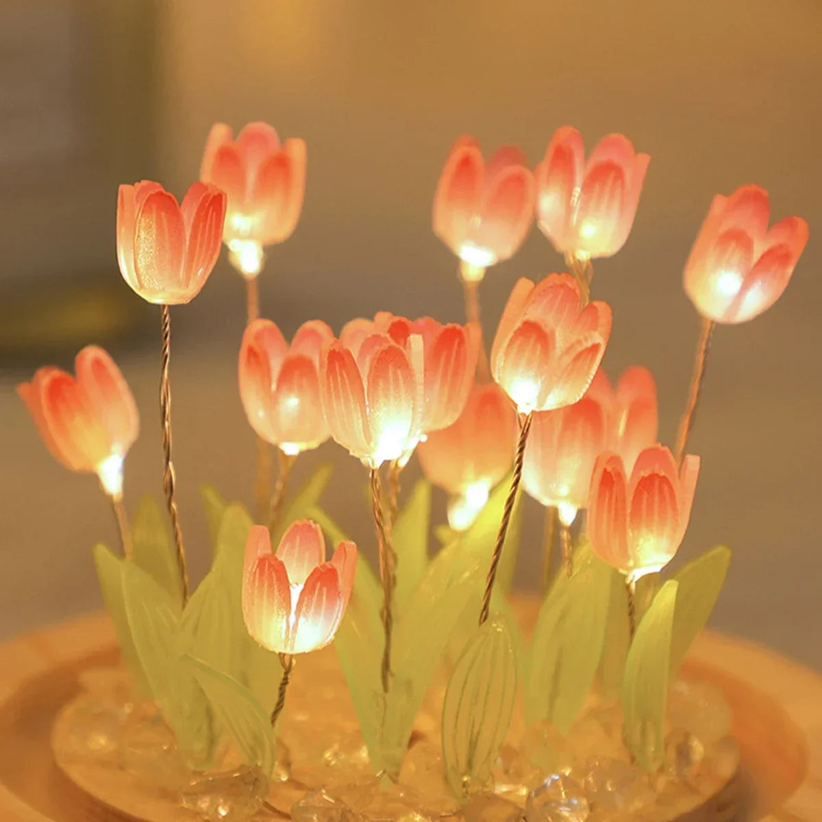Mini Eternal Tulip Night Light - Luminous Glass Ball